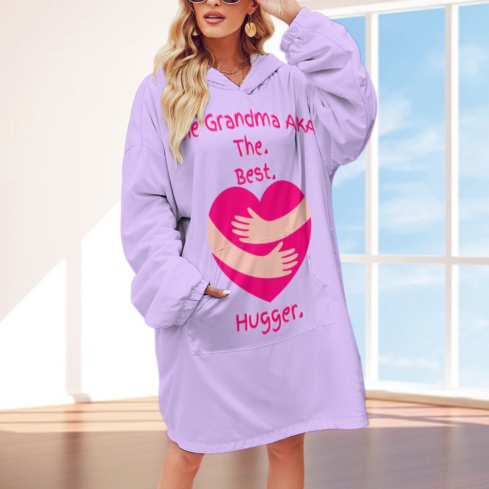 The Grandma AKA The. Best. Hugger Women's Adult Hooded Blanket Oversized Hoodie - Da Boss Mango AU - C1CB37A68A9043B39AD75AB1786FD11A