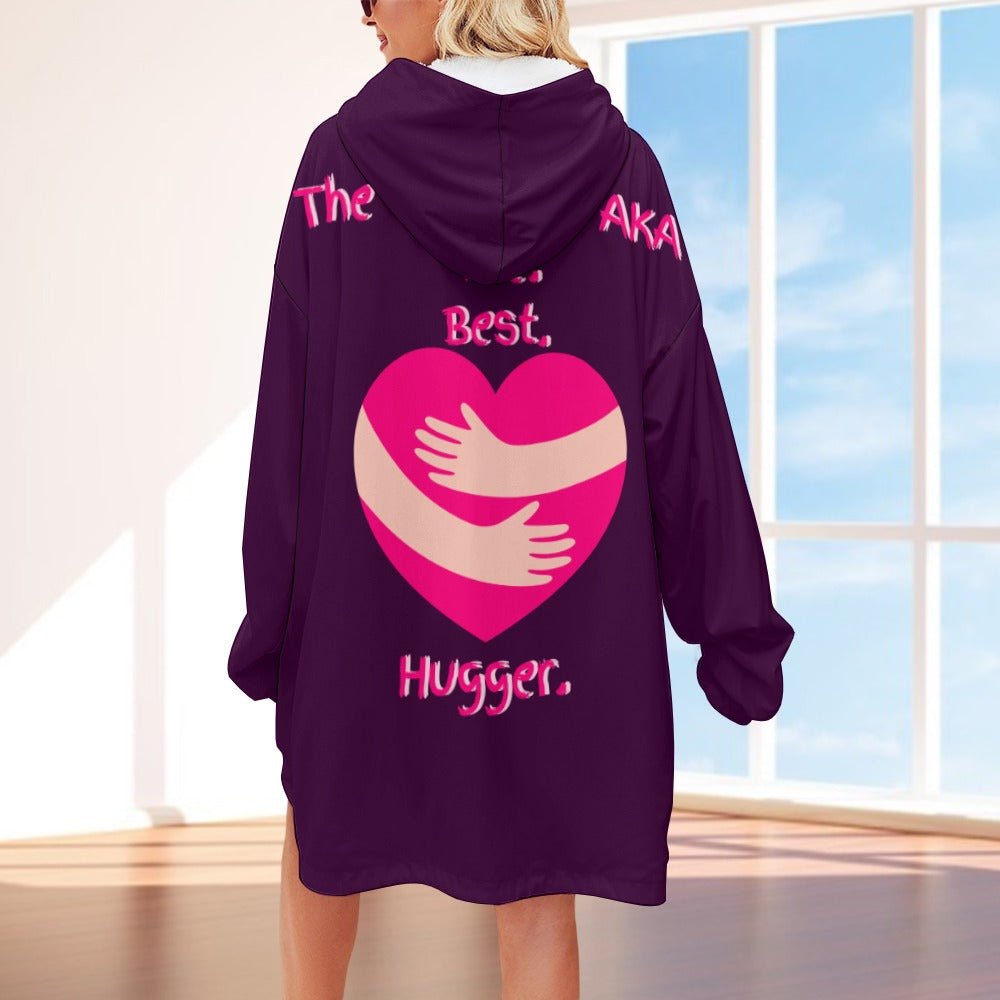 The Grandma AKA The. Best. Hugger Women's Adult Hooded Blanket Oversized Hoodie - Da Boss Mango AU - DCA5F27F73E84792A655D59ED80F7803