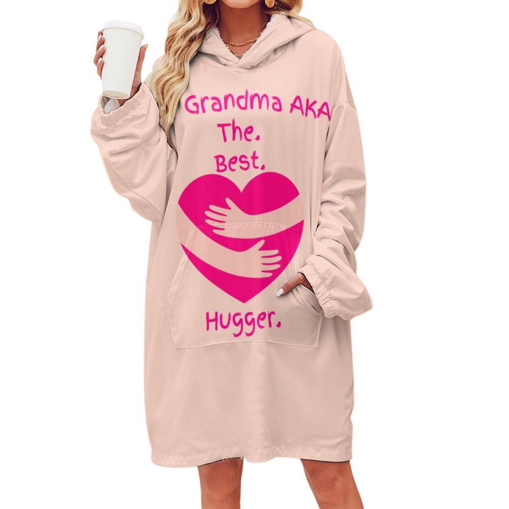 The Grandma AKA The. Best. Hugger Women's Adult Hooded Blanket Oversized Hoodie - Da Boss Mango AU - EBC30E67A00B4ED7BEDA2220545DABDD